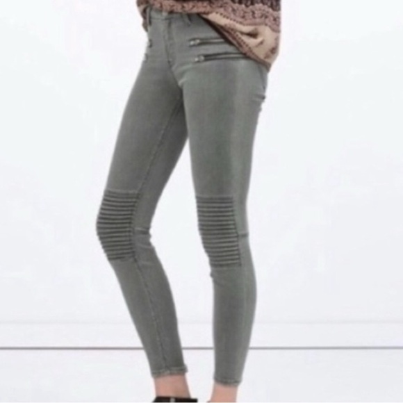 Zara Gray Denim Jeans size 4 - Picture 1 of 10